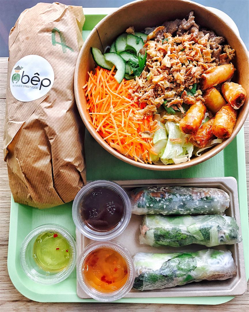 Vietnamese street food for lunch. Today I enjoyed a healthy, light and... (Bêp Vietnamese Street Food)