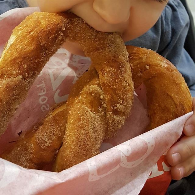 Visit @mrpretzelscanada for the yummiest and softest pretzels ... (Laval, Quebec)