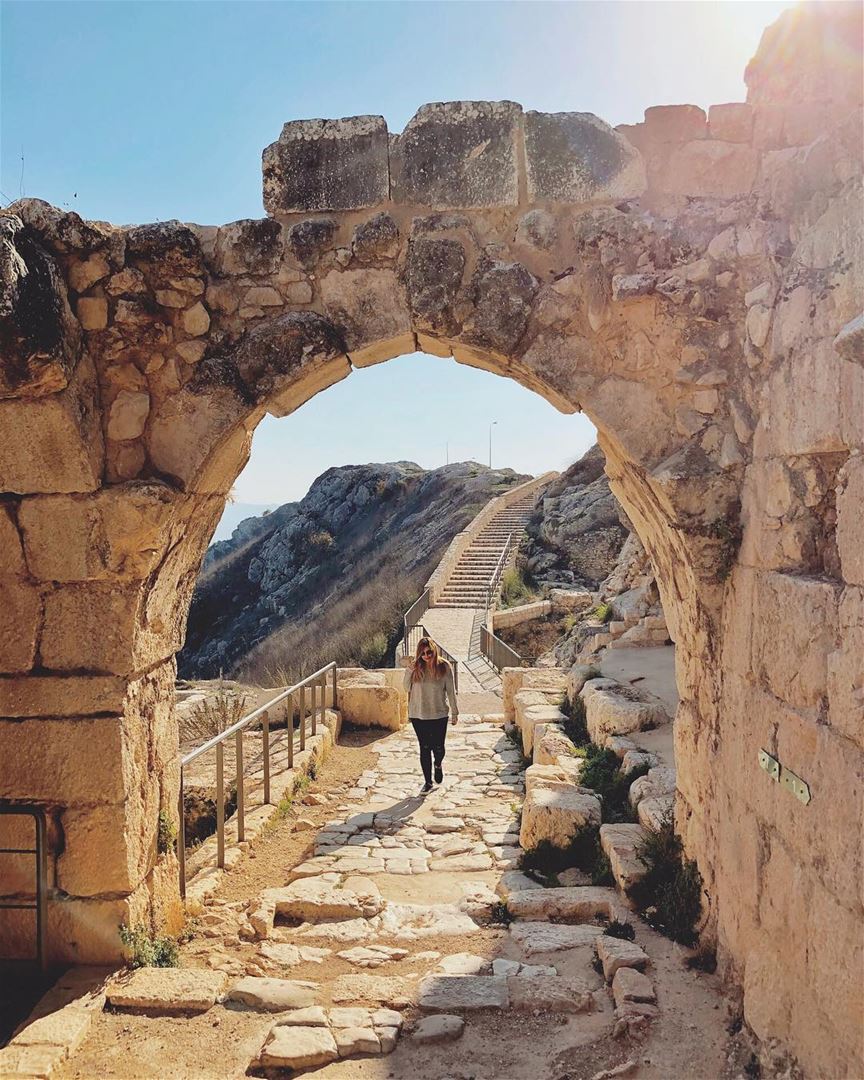 Walkin’ on a dream 💭🧡  YaraLivingLife ... castle  ruins  crusaders ... (Beaufort Castle, Lebanon)