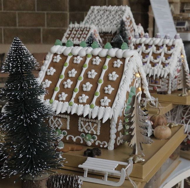 Welcome to Gingerbread Town... gingerbread  gingerbreadhouse  decoration ... (Sursock Palace The Gardens)