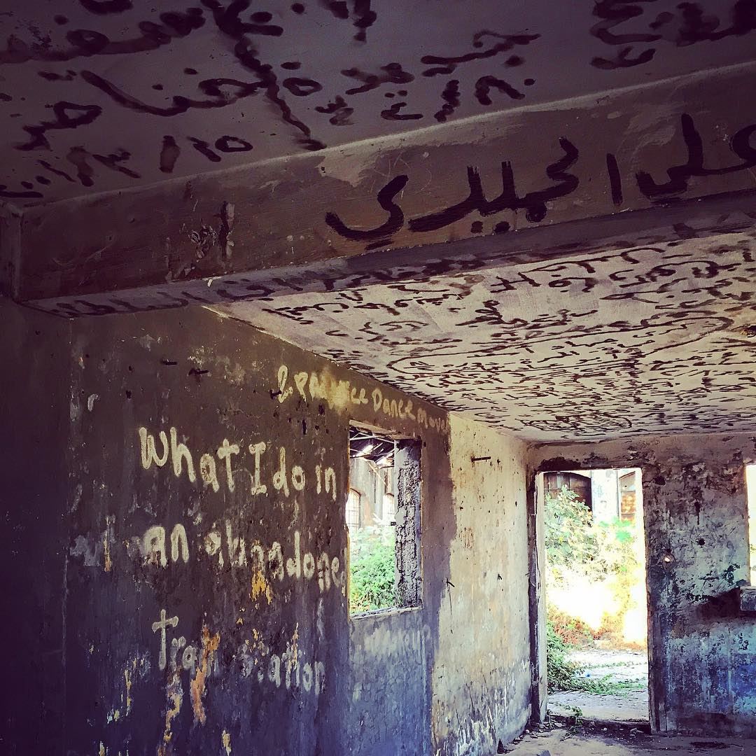 What I do in an abandoned train station, well done!  typo  typography ... (Tripoli Train Station)