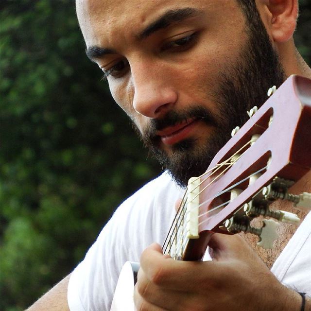 When I'm having a bad day, I pick up my guitar.  instamood  weather ... (Tannourine El Tahta)
