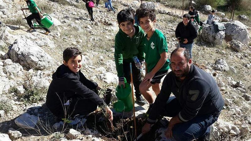 When IC students participate in  JabalMoussa's  reforestation...