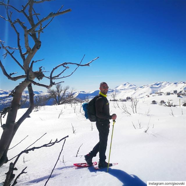 When life gives you snow, go snowshoeing..... mothernature  nature ... (El Laklouk, Mont-Liban, Lebanon)