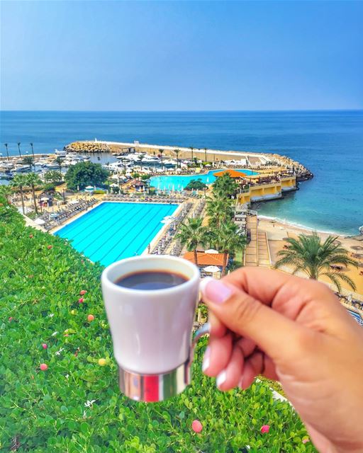 When the week begins on Wednesday 💙 Let it start the right way 💚☕️🌞🌊🌺 (Beirut, Lebanon)