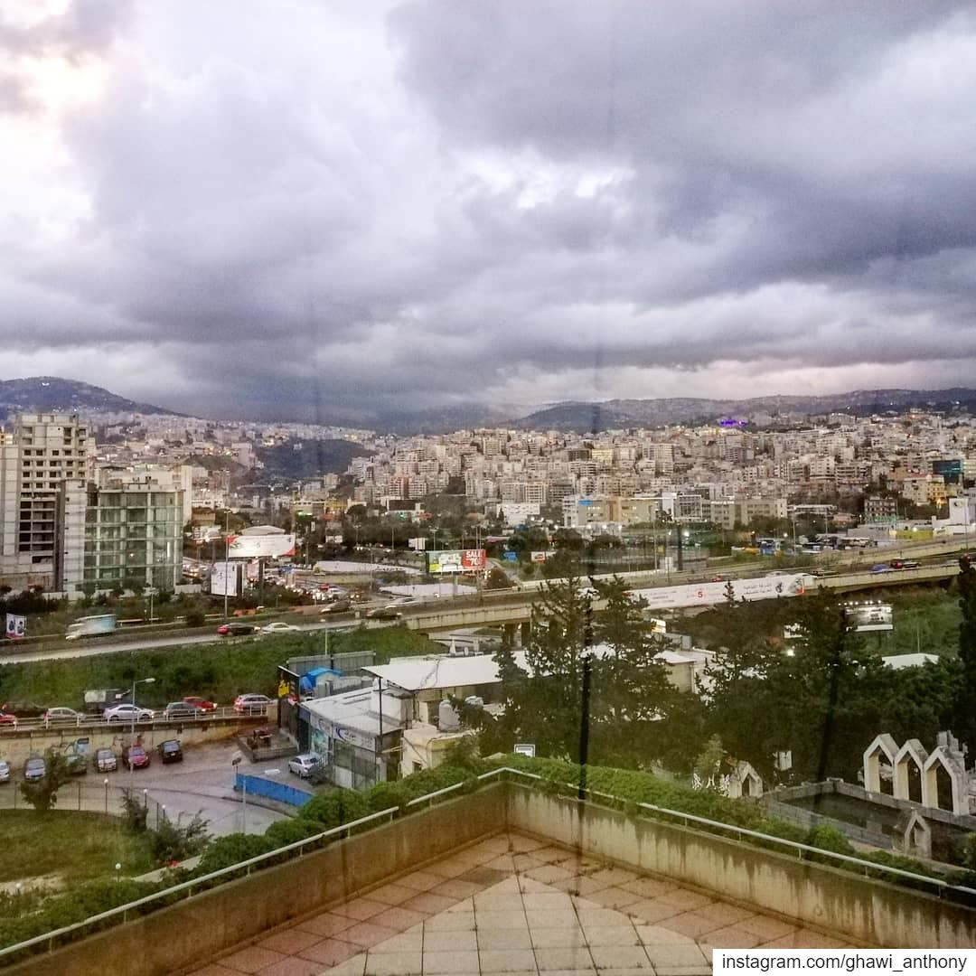 When you take a picture from the window📸☁️... (Beirut, Lebanon)