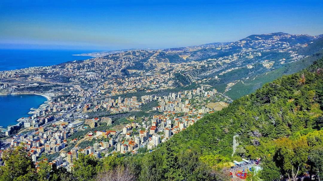 Where mountain meets sea.  Mediterranean  city  love  LiveloveLebanon ... (Keserwan District)