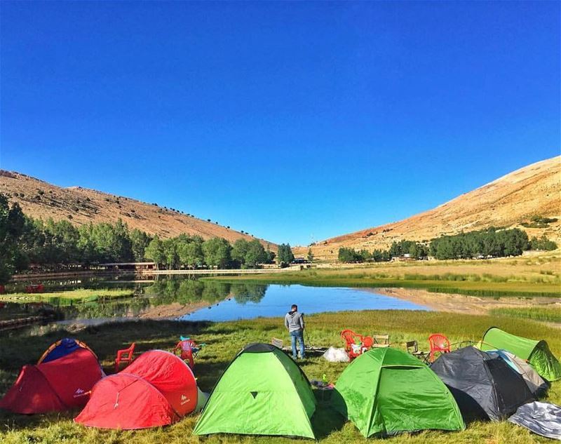 Who said  camping ⛺️ is restricted to  weekends 😍 Take some days off and... (Oyoun oreghoch)