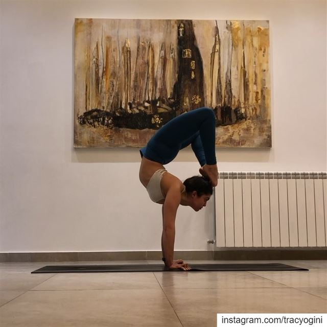 Who shares the love of scorpion pose? Join my class at @mandalabeirut...