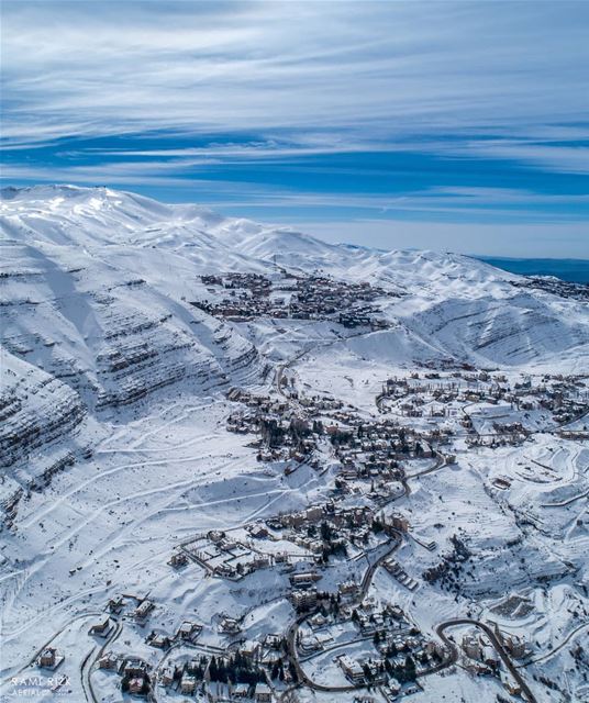 Winter Wonderland ❄️💙...  mzaar  kfardebian  lebanon  dji  drones ... (Kfardebian,Mount Lebanon,Lebanon)