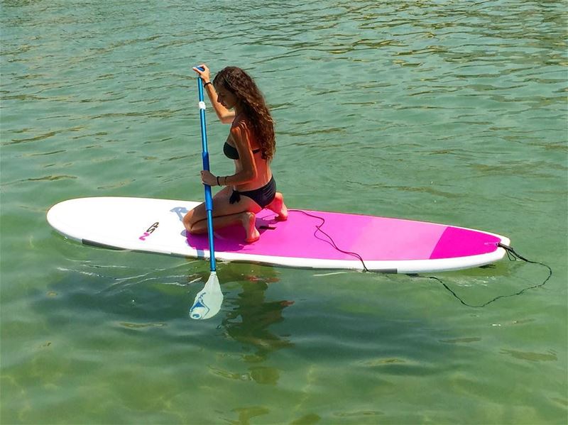 Wish you all a peaceful Monday ✨🌸... monday  peace  sup  paddle  sea ... (Surf Shack Lebanon)