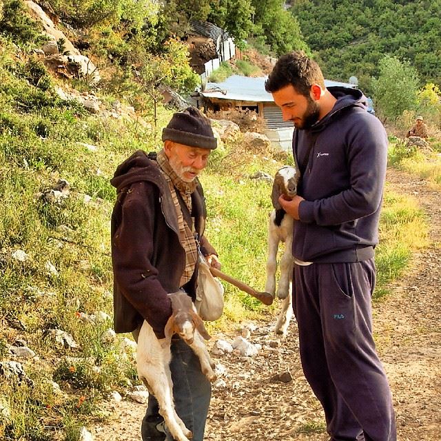 With the oldest shepherd in tannourine  Barhoum..we love him.  tannourine ...