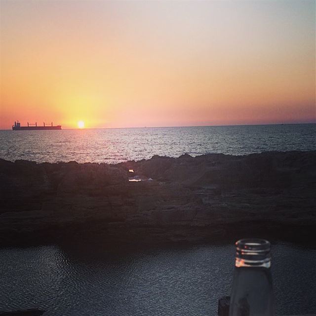 Yeah, I could live with this  beer o'clock.  sunset in  Batroun  Lebanon ... (Batroûn)