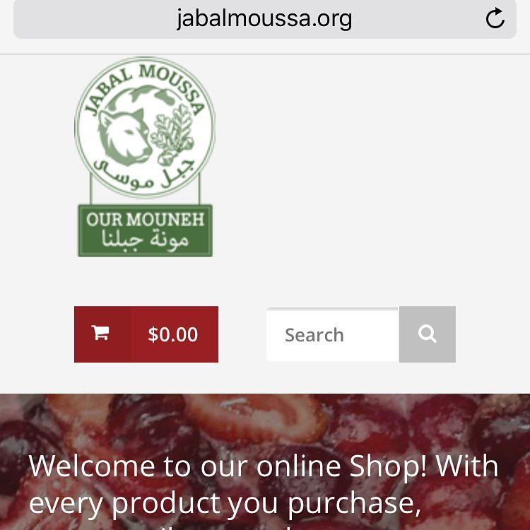 You can now purchase  JabalMoussa's  food and  handicraft  products Online!
