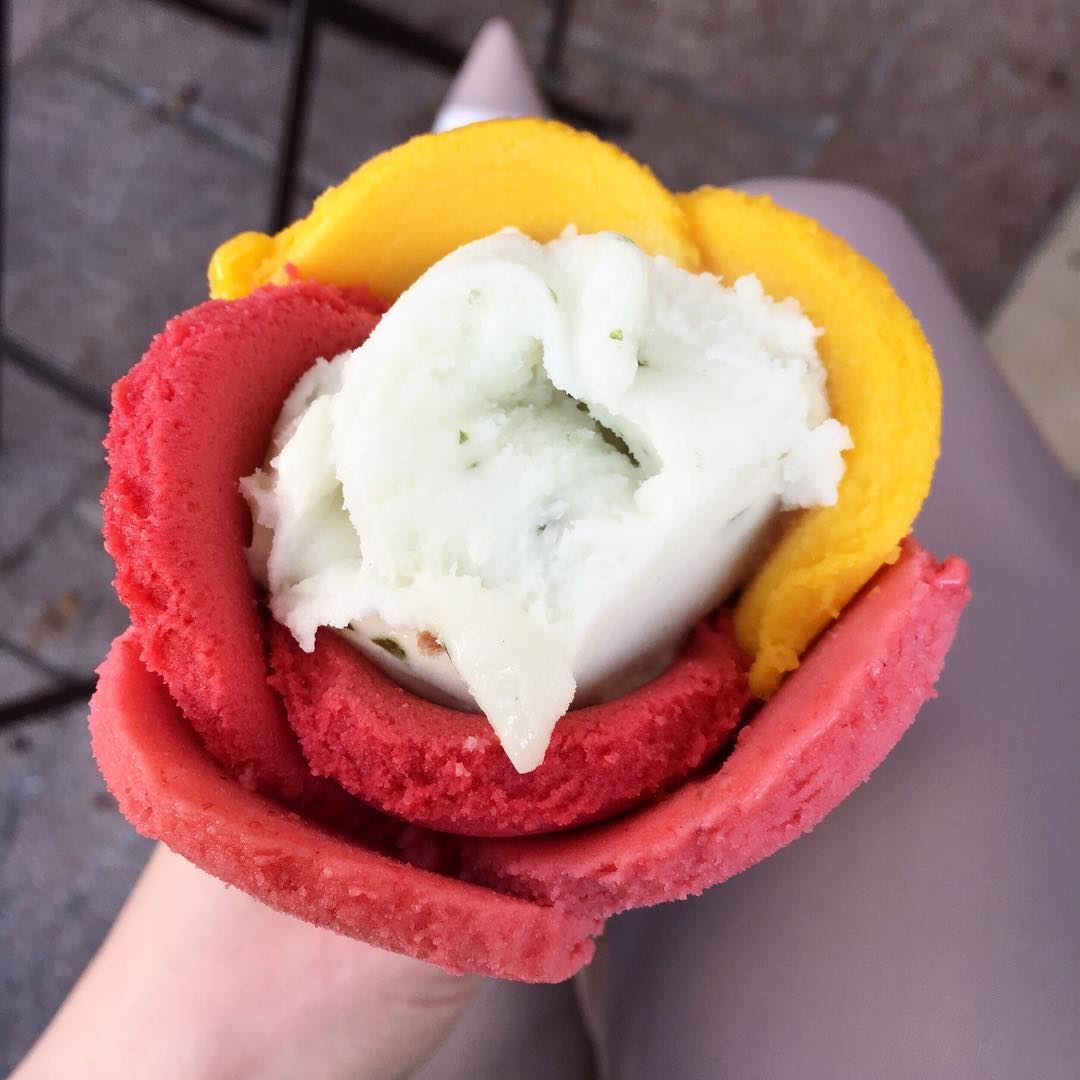 You can't buy happiness, but you can buy a flower shaped ice cream 🍦 have... (Amorino)