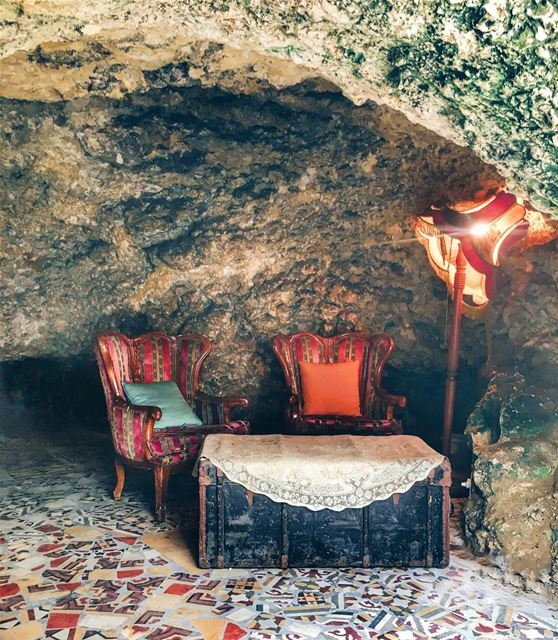 Русский текст ниже ⬇️Natural cave inside El Denye Hek restaurant.... (El Denye Hek الدنيا هيك)