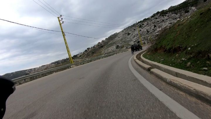 أجمل شي لما تتساقط حبات البرد انت وعم تعمل cycling   amazing  cyclinglife ... (Lebanon)