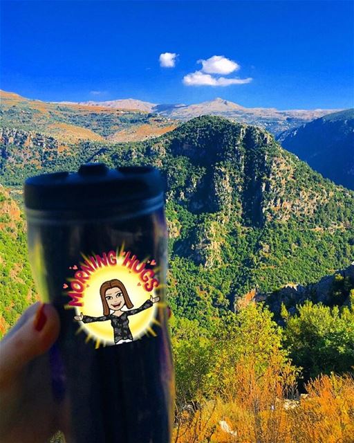 في هذا  الصباح تحتاج لكوب  قهوة لتستفيق السعادة بقلبك. صباحو  صباح_السعاد (Ehdène, Liban-Nord, Lebanon)