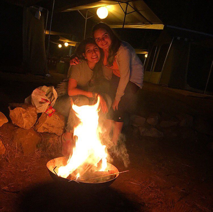 ⛺️🍡🔥🍢  camping  camp  girls  night  smile  happiness  happy  explore ...
