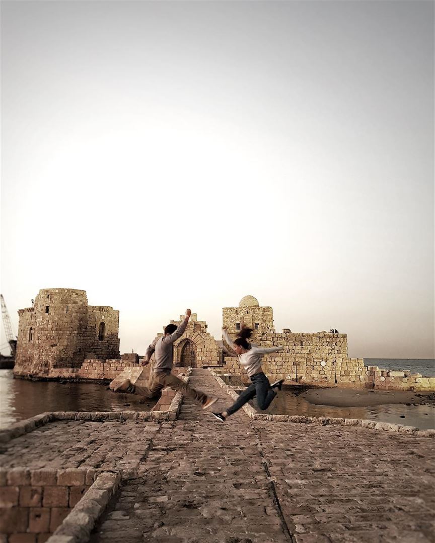 🏃🏻‍♂️  jubranjumps ...... lifeofadventure  folkmagazine  ... (Sidon Sea Castle)