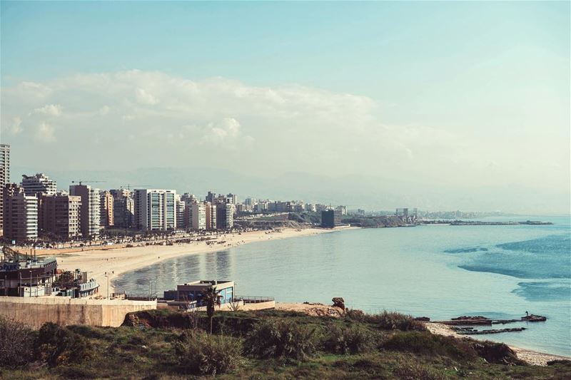 🇱🇧☀️🌊🏄🏼 lebanon  liban  beirut  bejrut  beyrouth  beach  sea  seaside... (Beirut, Lebanon)