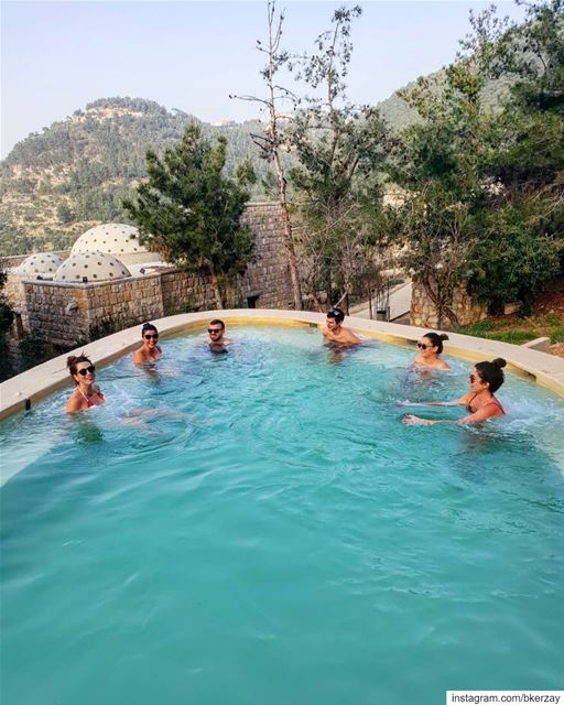 15°C in the air, 36°C in the water 😊 bkerzay  heatedpool  lebanon ... (Bkerzay)