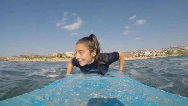 2nd  Surfing day of my life 🏄🏼‍♀️ Loved it 🙈  Lebanon ... (Jiyyeh Beach)