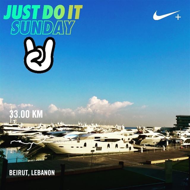 33km! There is no finish line!  sunday morning!  🏃🏻 beiruncrew ... (Zaitunay Bay)