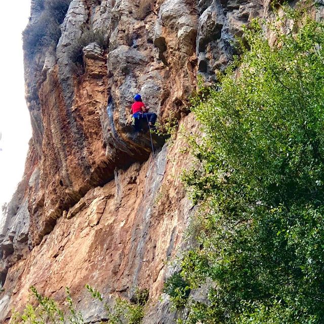 A bad day of climbing is better than a good day at work 🧗‍♂️....... (Tannurin At Tahta, Liban-Nord, Lebanon)