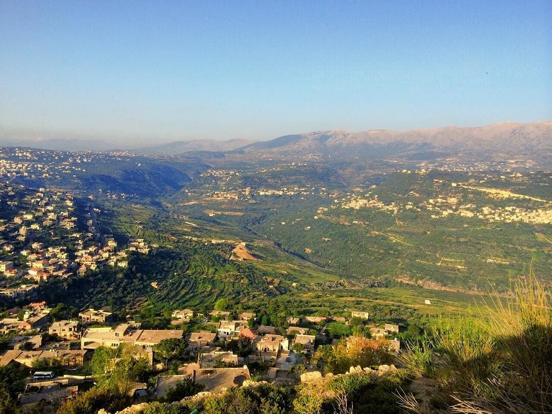 A beautiful day!  mountains  mountain  valley  bluesky  sky  clearsky ... (Mazraat El chouf)