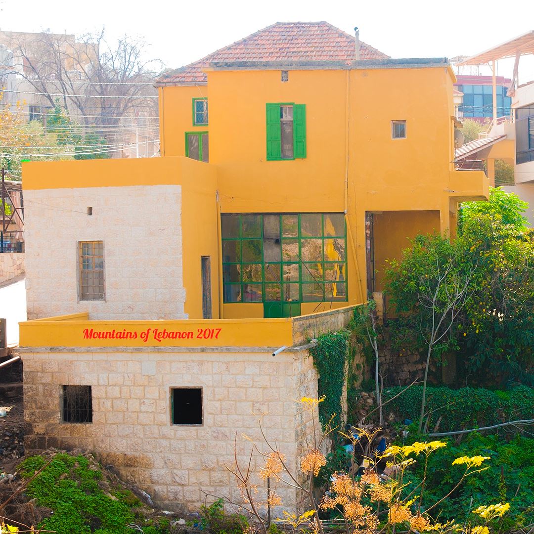 A before and After shot of a stone house restoration in the town of... (Ras Maska)