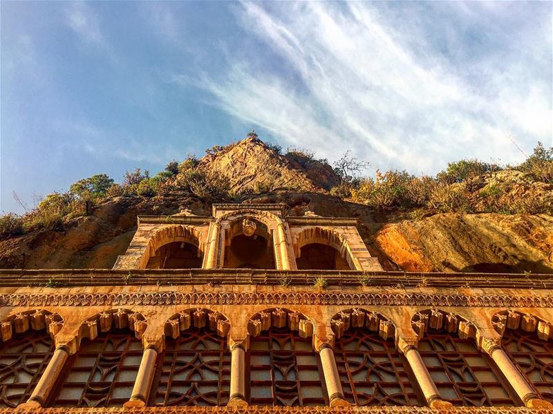 A  church built inside the  rocks  mountain  lebanon  north  architecture ... (Mar Antonios-Kozhaya)