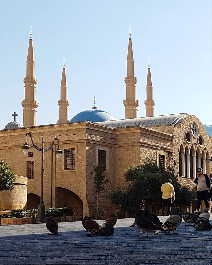 ... A church with minarets above,Is what you come across,And then again,... (Downtown Beirut)
