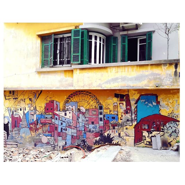 A city on a wall Graffiti  Beirut--- TakeMeTo  marmikhael stairs... (Mar Mikhael-Armenia The Street)