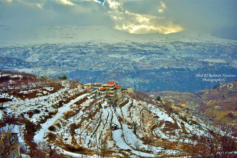 A different sunset❄❄❄ | Like my photography Facebook page ╰▶ Abed El... (Bsharre, Kadisha Valley)