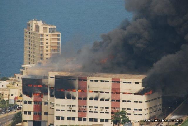 A fire in the carpet factory in Safra