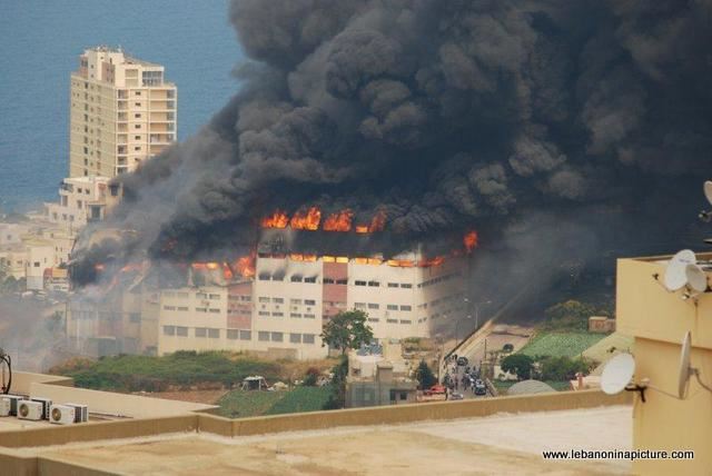 A fire in the carpet factory in Safra