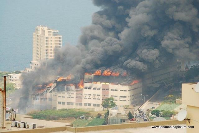 A fire in the carpet factory in Safra