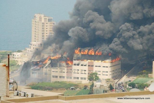 A fire in the carpet factory in Safra