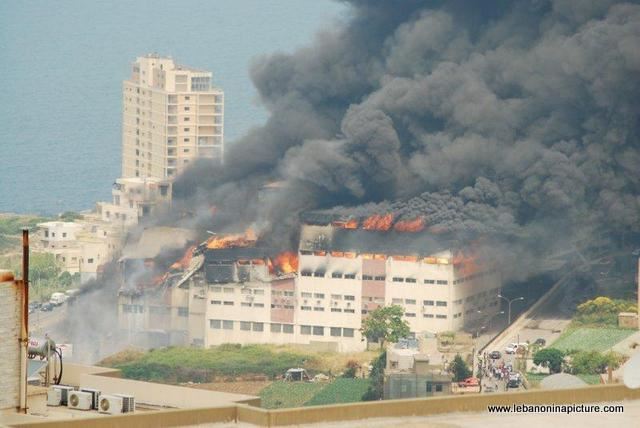 A fire in the carpet factory in Safra