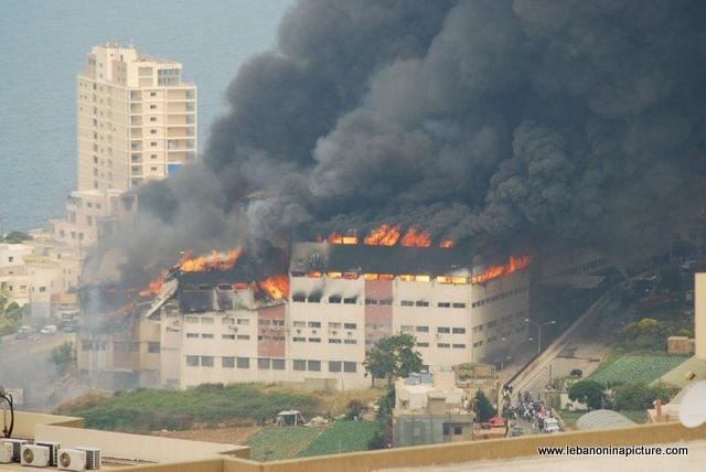 A fire in the carpet factory in Safra