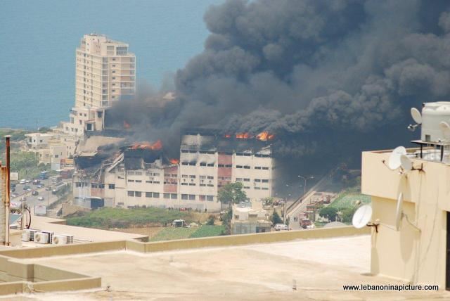 A fire in the carpet factory in Safra