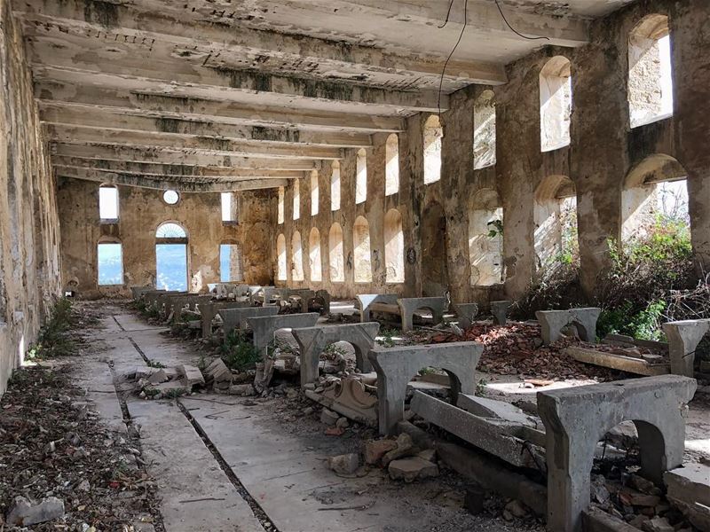 A getaway to the past. The abandoned silk mill in  kfarmatta  lebanon. @li (Kafr Mattá, Mont-Liban, Lebanon)