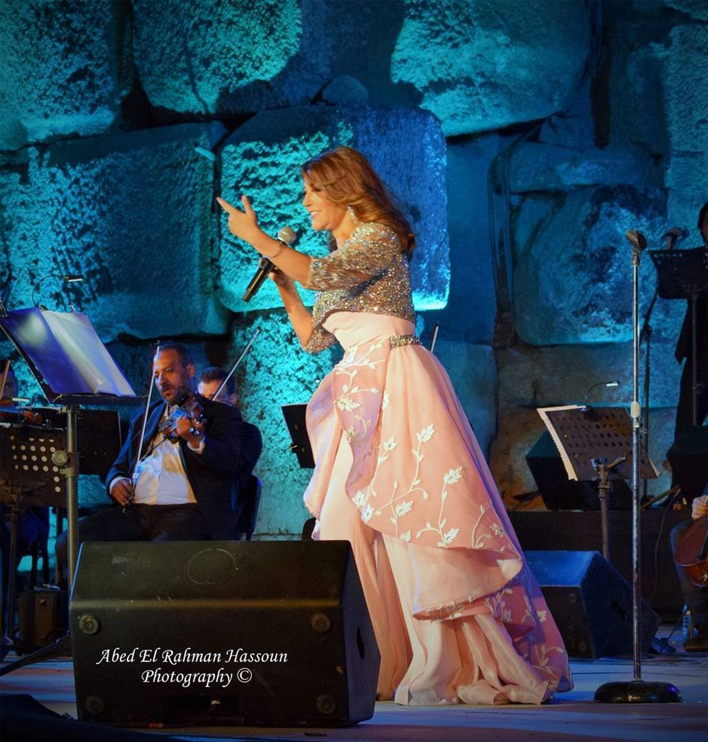 A great voice...a diva... Samira Said performing in Baalbeck International... (Baalbek , Roman Temple , Lebanon)