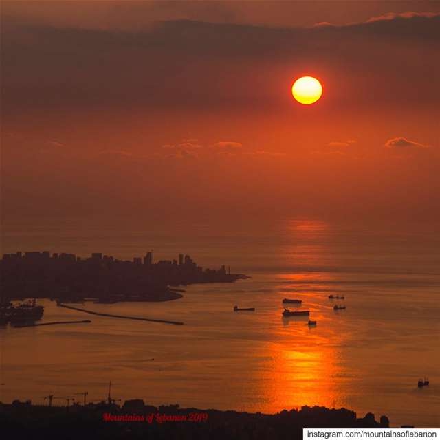 A pack of boats warming up in the fall setting sun!..the back side of...