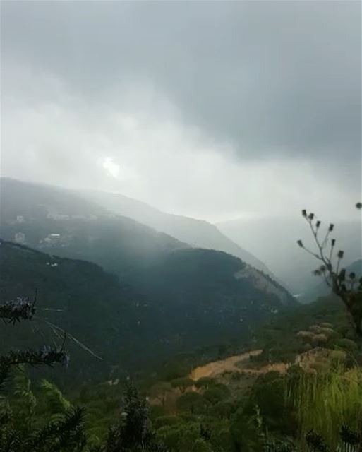A passing 10 min shower  rain  shower  nature  naturephotography ... (Broummâna, Mont-Liban, Lebanon)