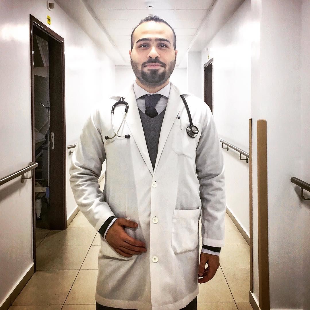 A picture with a stethoscope is one of the very few advantages of being in... (Beirut, Lebanon)
