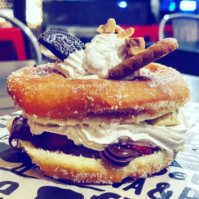 A piece of art! lebanon  byblos  jbeil  burgerbros  dessert  bomb ... (Burger Bros)