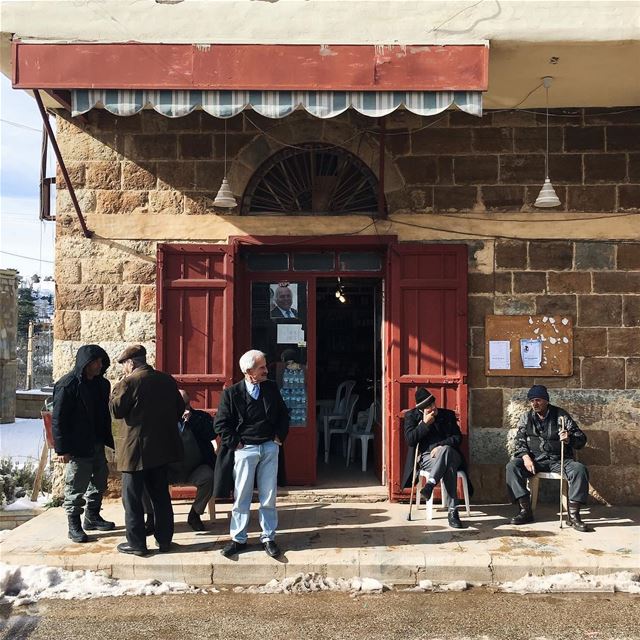 A scene from the past- lebanon  north  hadatheljebbeh  old  men  shop ... (Hadath Al Jubbah, Liban-Nord, Lebanon)