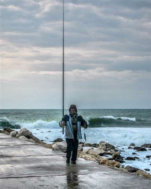 A smile, a greeting, a gift. lebanon  jbeil  fisherman  fish  sea  storm ... (Jbeil جبيل)